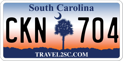 SC license plate CKN704