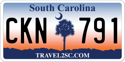 SC license plate CKN791