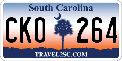 SC license plate CKO264