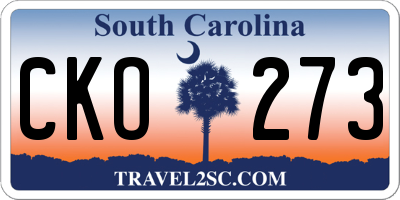 SC license plate CKO273