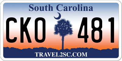 SC license plate CKO481