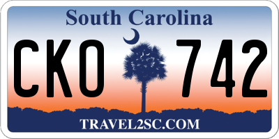 SC license plate CKO742