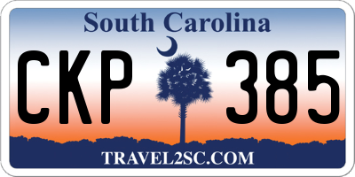 SC license plate CKP385
