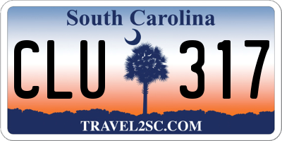SC license plate CLU317