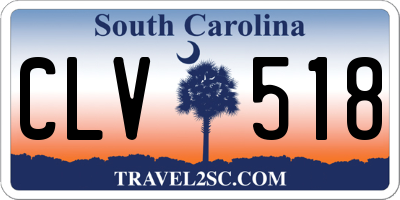 SC license plate CLV518
