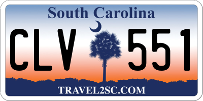 SC license plate CLV551
