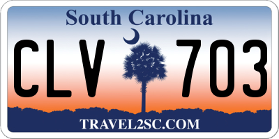 SC license plate CLV703