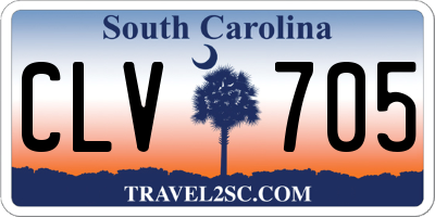 SC license plate CLV705