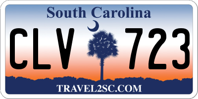 SC license plate CLV723