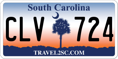 SC license plate CLV724