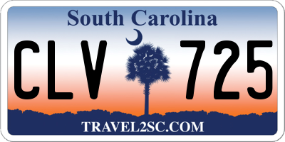 SC license plate CLV725