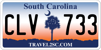 SC license plate CLV733