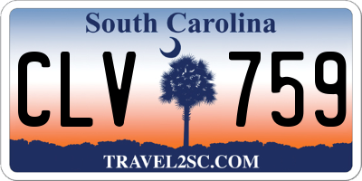 SC license plate CLV759