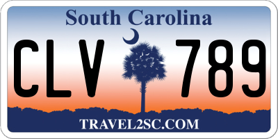 SC license plate CLV789