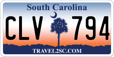 SC license plate CLV794