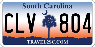 SC license plate CLV804