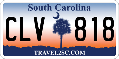 SC license plate CLV818