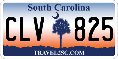 SC license plate CLV825