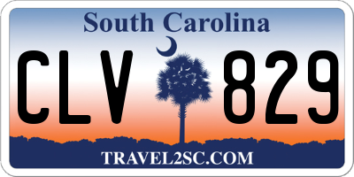 SC license plate CLV829