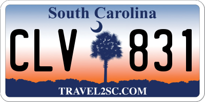 SC license plate CLV831