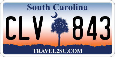 SC license plate CLV843