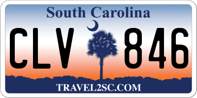 SC license plate CLV846