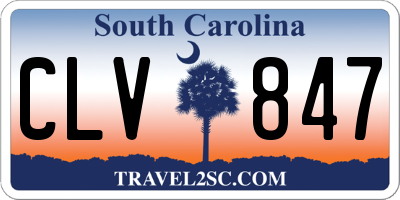 SC license plate CLV847