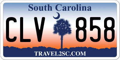 SC license plate CLV858
