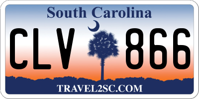 SC license plate CLV866