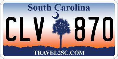SC license plate CLV870