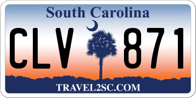 SC license plate CLV871