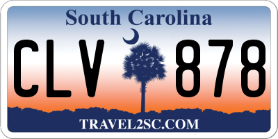 SC license plate CLV878