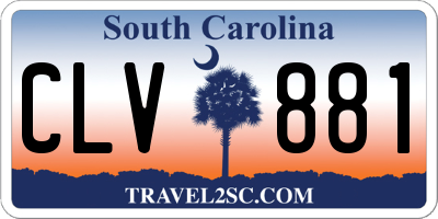 SC license plate CLV881