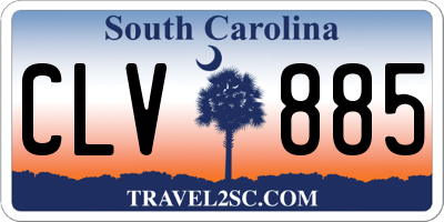 SC license plate CLV885