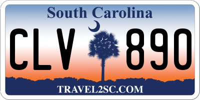 SC license plate CLV890