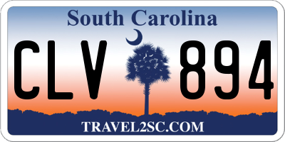 SC license plate CLV894