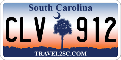 SC license plate CLV912