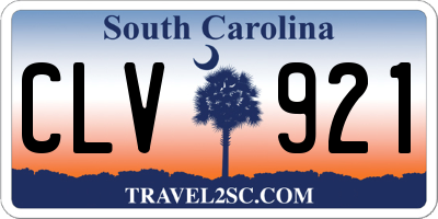 SC license plate CLV921
