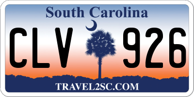 SC license plate CLV926