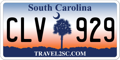 SC license plate CLV929