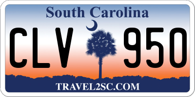SC license plate CLV950