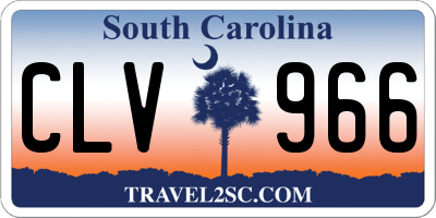 SC license plate CLV966