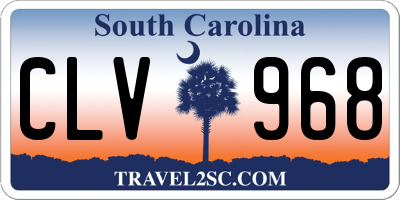 SC license plate CLV968