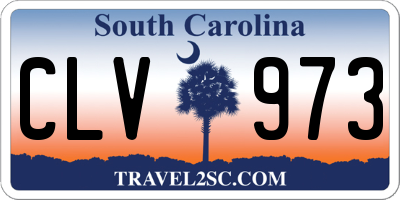 SC license plate CLV973