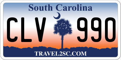 SC license plate CLV990