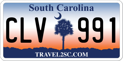 SC license plate CLV991