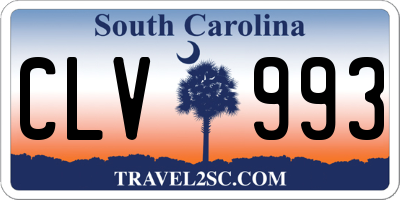 SC license plate CLV993