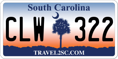 SC license plate CLW322