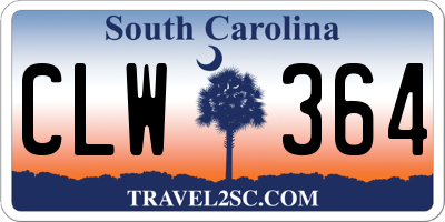 SC license plate CLW364