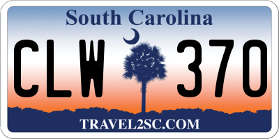 SC license plate CLW370